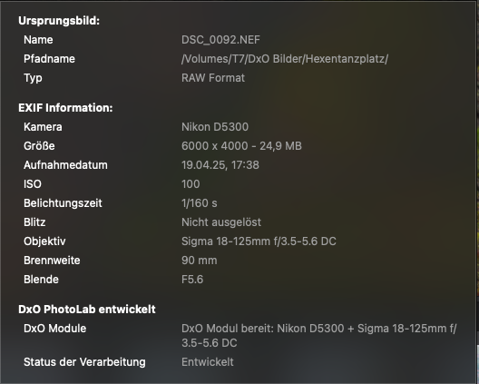 Kameradetails zum Bild Seilbahn zum Hexentanzplatz
